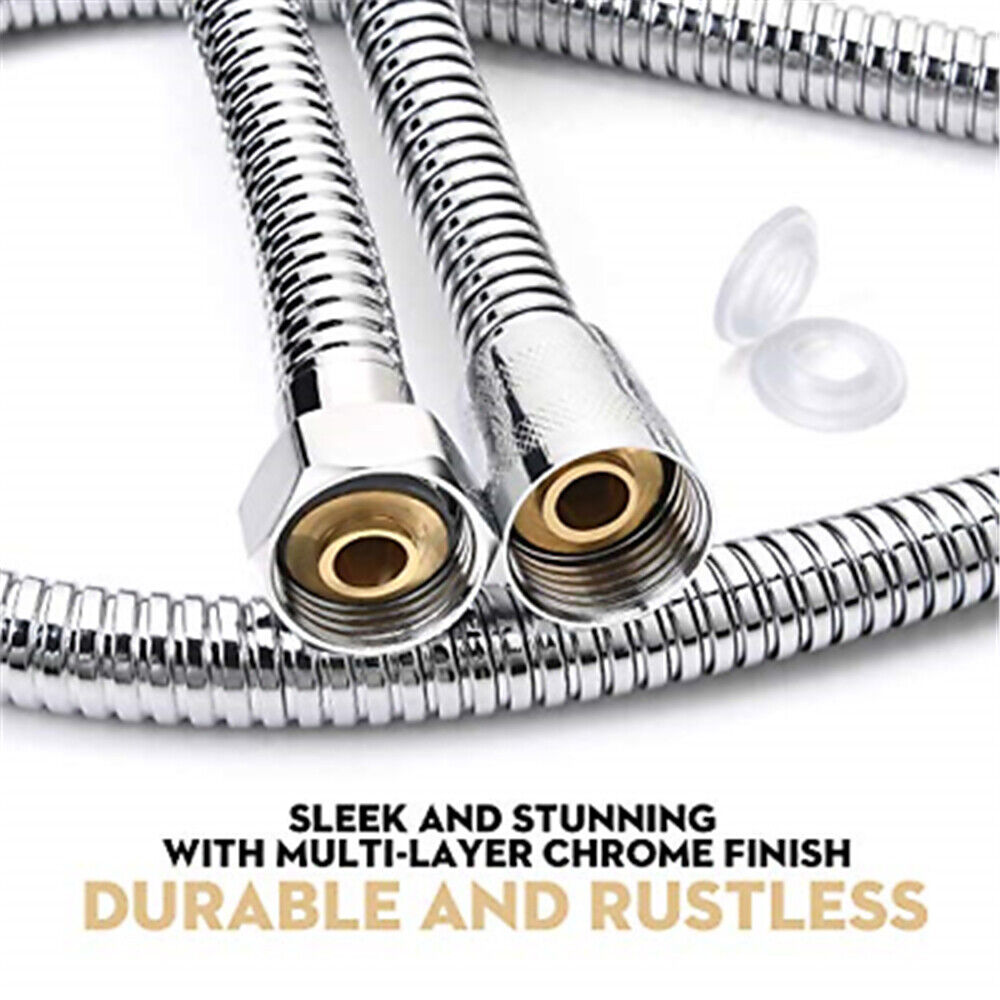 Premium 3-Meter 118 Inch Flexible Stainless Steel Shower Hose - Extra Long