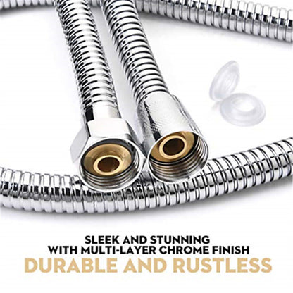 Premium 3-Meter 118 Inch Flexible Stainless Steel Shower Hose - Extra Long