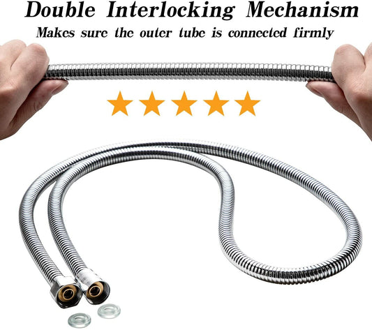 Premium 3-Meter 118 Inch Flexible Stainless Steel Shower Hose - Extra Long